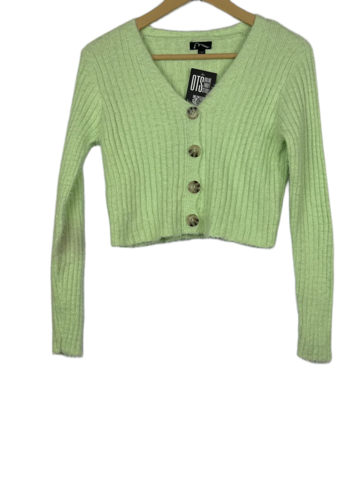 Premium Condition Winter Crop Tops | Preloved Art Classic | Green Polyester | Thrift Shop for Women Islamabad Pakistan | OTS