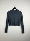 UK Imported secondhand Winter Crop Tops - ASOS brand, Black Viscose, Premium condition, for Women - Online Thrift Store Lahore Pakistan