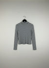 UK Imported secondhand Winter Crop Tops - River Island brand, Black & White Viscose, Premium condition, for Women - Online Thrift Store Islamabad Pakistan