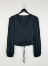 Premium Condition Winter Crop Tops | Preloved New Look | Black Polyester | Thrift Shop for Women Islamabad Pakistan | OTS