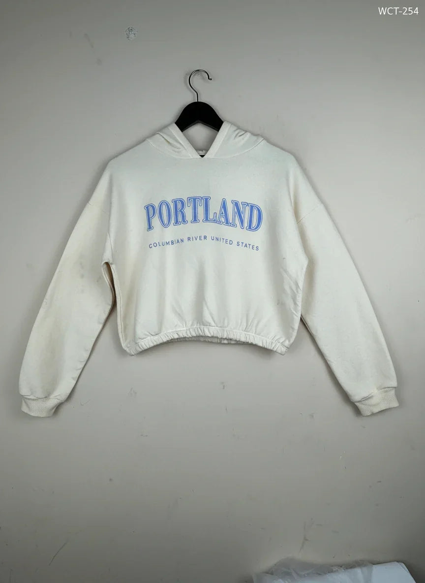 UK Imported secondhand Winter Crop Tops - New Look brand, OffWhite Cotton, Excellent condition, for Women - Online Thrift Store Lahore Pakistan