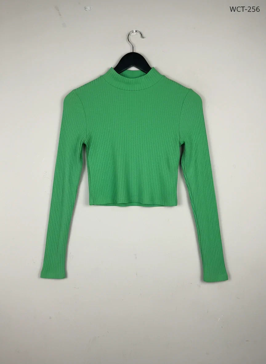 Winter Crop Tops | Primark | Preloved Branded | Green Cotton | Premium | OTS Thrift Store Lahore Pakistan