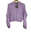 Shop Premium Winter Crop Tops by Heart Break | Preloved Branded Clothes | Purple Polyester | Women | OTS Thrift Store Islamabad Pakistan