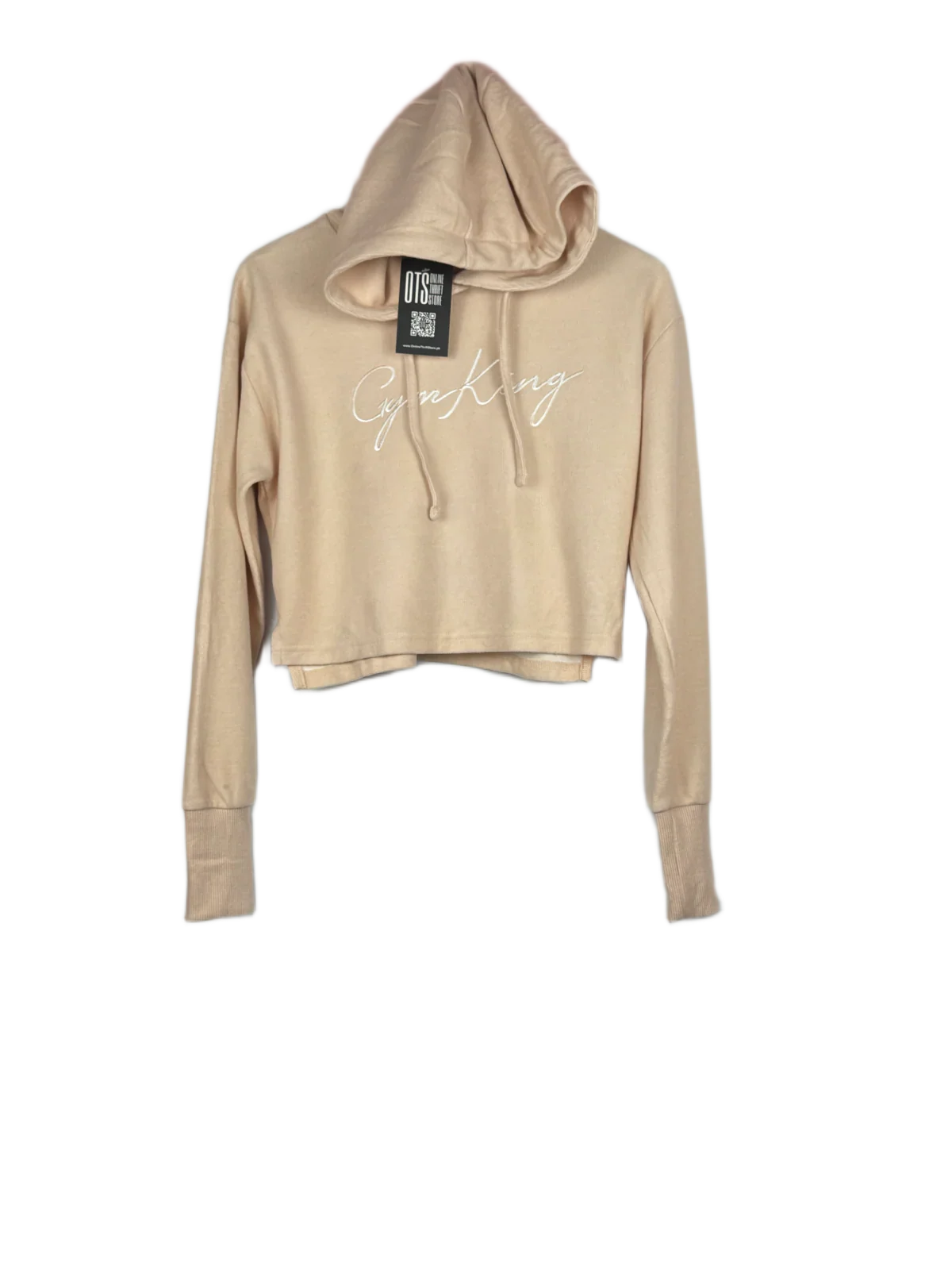 Premium Condition Winter Crop Tops | Preloved CK | OffWhite Polyester | Thrift Shop for Women Lahore Pakistan | OTS