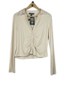 Secondhand Branded Winter Crop Tops by Primark, offWhait Polyester fabric, Premium Plus condition, for Women - Online Thrift Shop Karachi Pakistan