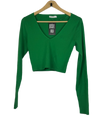 UK Imported secondhand Winter Crop Tops - Stradiva Rius brand, Green Polyester, Premium condition, for Women - Online Thrift Store Lahore Pakistan