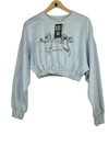 Winter Crop Tops | Bershka | Preloved Branded | Ice Blue Cotton | Good | OTS Thrift Store Peshawar Pakistan