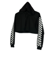 Secondhand Branded Winter Crop Tops by Shein, Black Polyester + Cotton fabric, Premium condition, for Women - Online Thrift Shop Lahore Pakistan