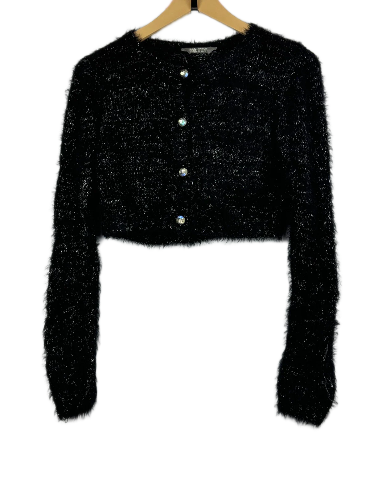Winter Crop Tops | Kids | Preloved Branded | Black Polyester | Excellent | OTS Thrift Store Islamabad Pakistan