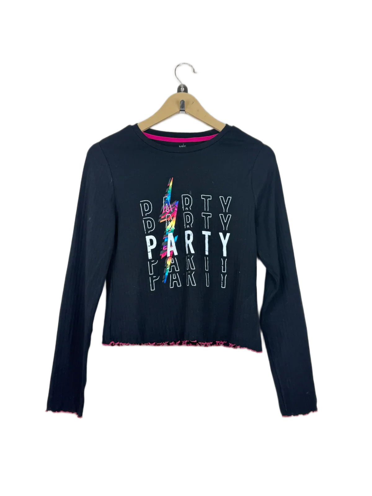 Shop Excellent Winter Crop Tops by Marks & Spencer | Preloved Branded Clothes | Black Cotton | Women | OTS Thrift Store Islamabad Pakistan
