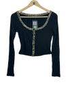 Secondhand Branded Winter Crop Tops by Shein, Black Cotton fabric, Premium condition, for Women - Online Thrift Shop Karachi Pakistan