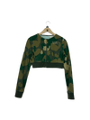 Excellent Condition Winter Crop Tops | Preloved Unknown | Army Green Cotton | Thrift Shop for Women Karachi Pakistan | OTS