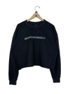 Winter Crop Tops | Phoebe Hagan | Preloved Branded | Black Cotton | Premium | OTS Thrift Store Peshawar Pakistan