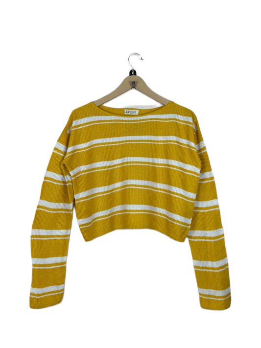 Excellent Condition Winter Crop Tops | Preloved H&M | Mustered Acrylic | Thrift Shop for Women Islamabad Pakistan | OTS