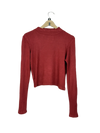Secondhand Branded Winter Crop Tops by Atmosphere, Maroon Viscose fabric, Premium condition, for Women - Online Thrift Shop Lahore Pakistan