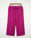 Secondhand Branded Women Flapper Trouser by Marks & Spencer, Purple Cotton fabric, Excellent condition, for - Online Thrift Shop Karachi Pakistan