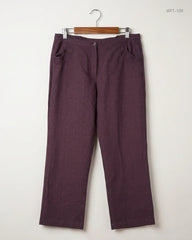 Preloved Premium Women Flapper Trouser by CUT LABEL, Maroon Viscose for - OTS Thrift Shop Peshawar Pakistan