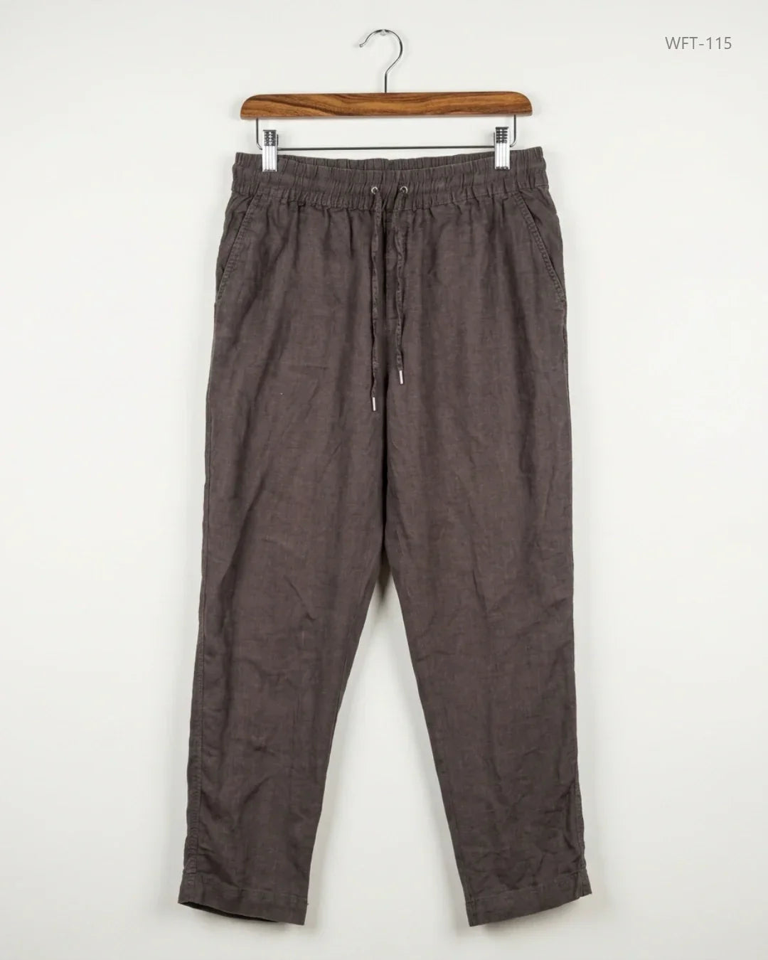 Preloved Premium Women Flapper Trouser by H&M, Brown Cotton for - OTS Thrift Shop Peshawar Pakistan