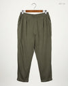 Shop Premium Women Flapper Trouser by New Look | Preloved Branded Clothes | Olive Viscose | | OTS Thrift Store Lahore Pakistan