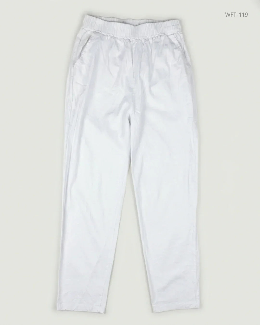 UK Imported secondhand Women Flapper Trouser - CUT LABEL brand, White Cotton, Premium condition, for - Online Thrift Store Islamabad Pakistan