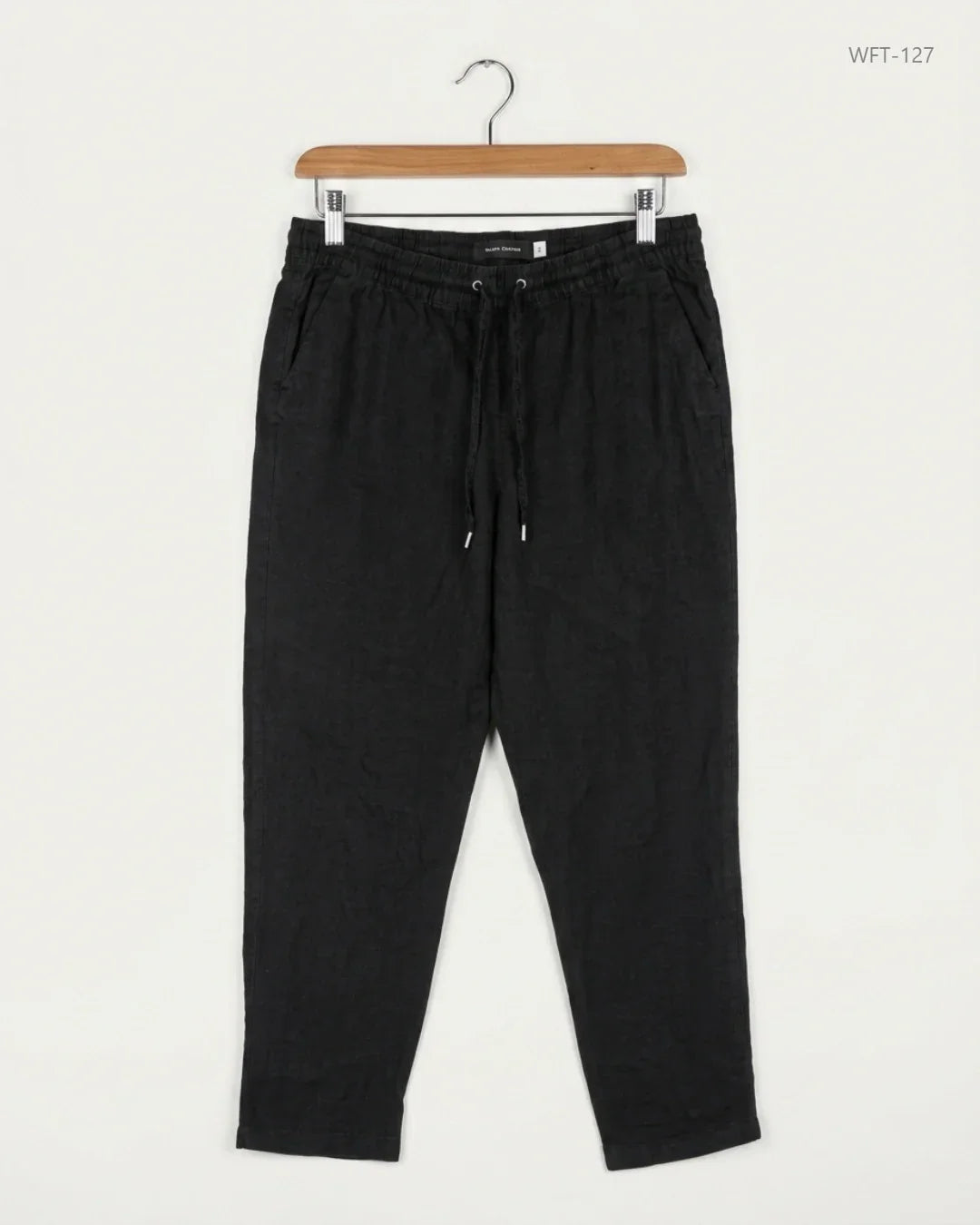 Preloved Premium Women Flapper Trouser by H&M, Black Cotton for - OTS Thrift Shop Karachi Pakistan