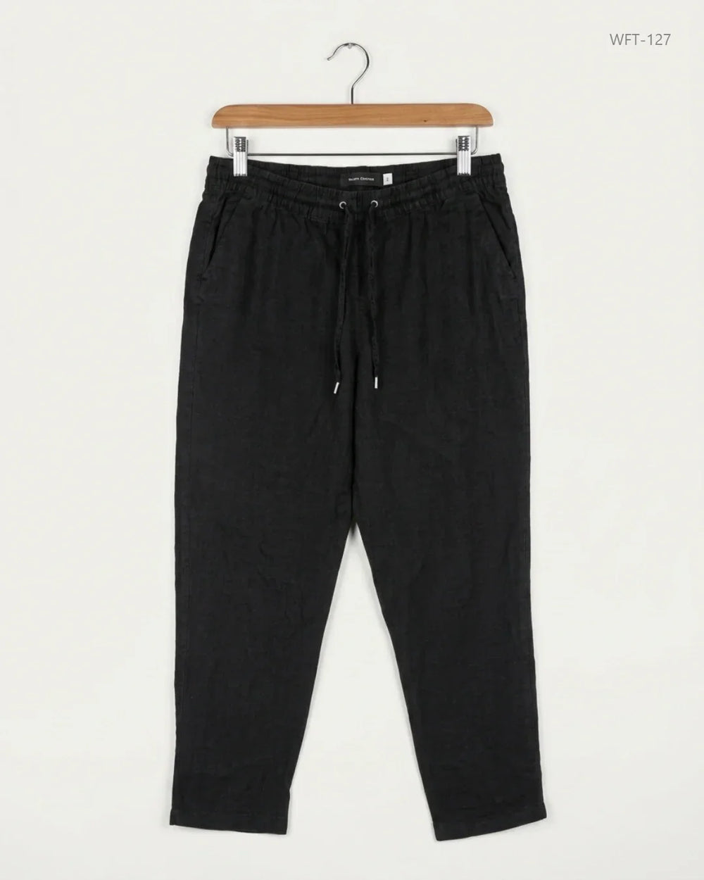 Preloved Premium Women Flapper Trouser by H&M, Black Cotton for - OTS Thrift Shop Karachi Pakistan