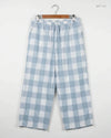 Women Flapper Trouser | Hush | Preloved Branded | SkyBlue Cotton | Premium | OTS Thrift Store Peshawar Pakistan
