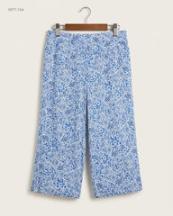 Premium Condition Women Flapper Trouser | Preloved Mango | Blue Viscose | Thrift Shop for Lahore Pakistan | OTS