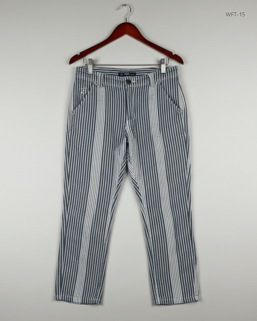 Shop Good Women Flapper Trouser by NEXT PETITE | Preloved Branded Clothes | Blue & White Cotton | Womens | OTS Thrift Store Islamabad Pakistan