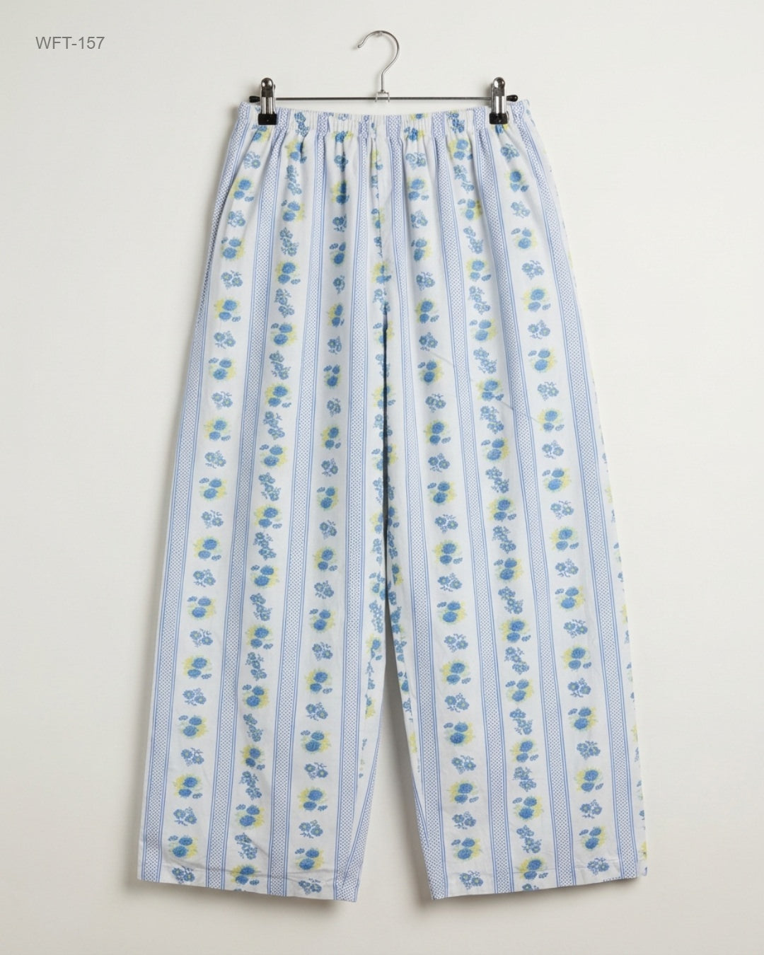 Secondhand Branded Women Flapper Trouser by SECRET, SkyBlue Cotton fabric, Premium condition, for - Online Thrift Shop Lahore Pakistan