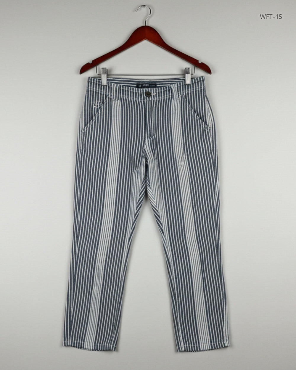 Shop Good Women Flapper Trouser by NEXT PETITE | Preloved Branded Clothes | Blue & White Cotton | Womens | OTS Thrift Store Islamabad Pakistan