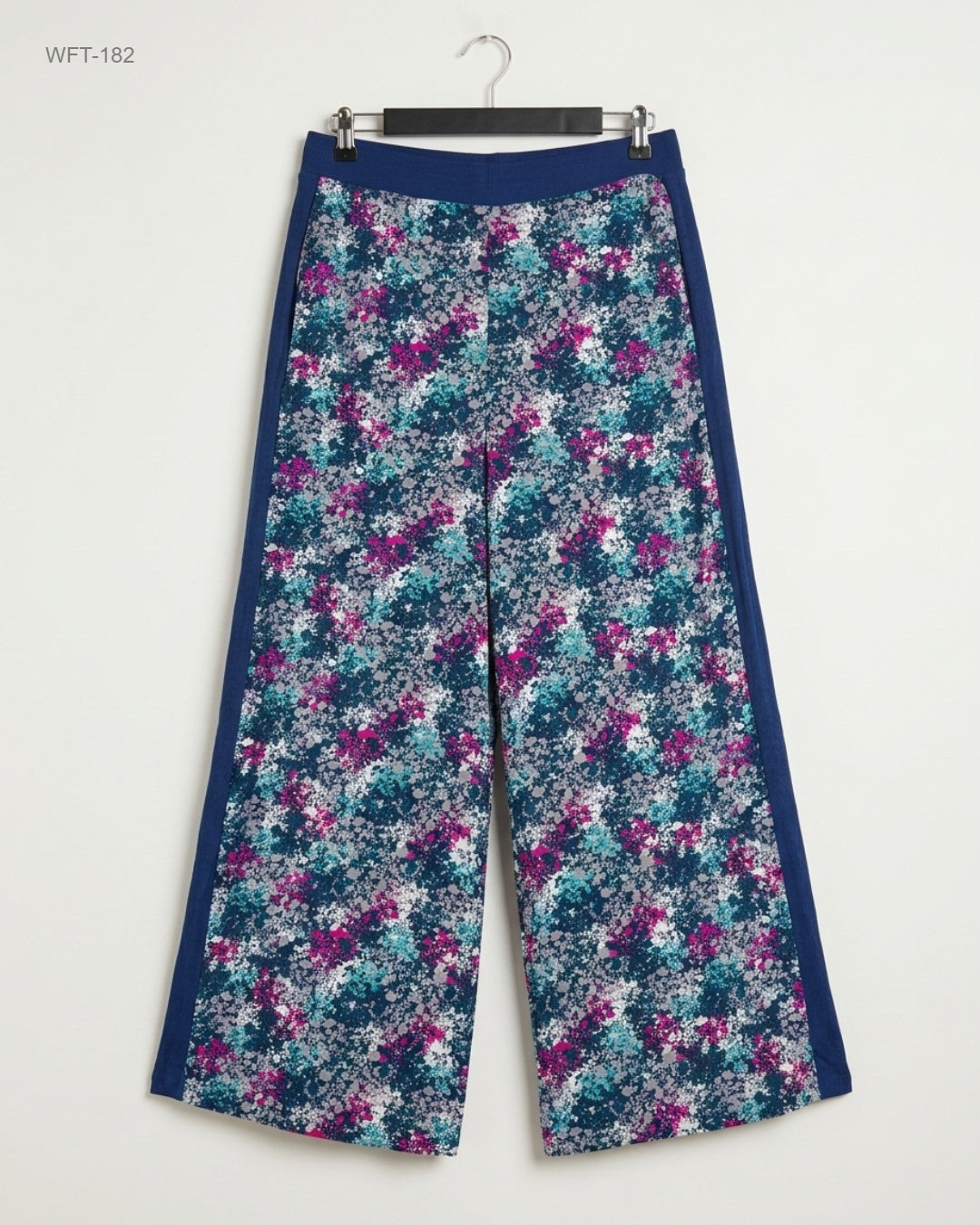 Secondhand Branded Women Flapper Trouser by Unknown, Blue Polyester fabric, Premium condition, for - Online Thrift Shop Karachi Pakistan