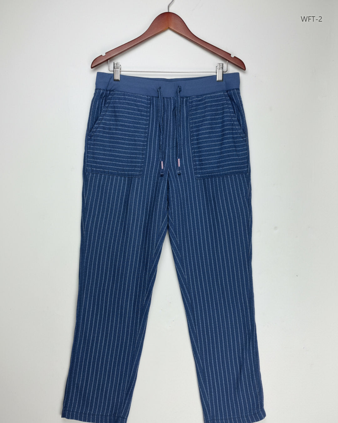 Shop Premium Women Flapper Trouser by Write Stuff | Preloved Branded Clothes | Blue Viscose | Womens | OTS Thrift Store Peshawar Pakistan