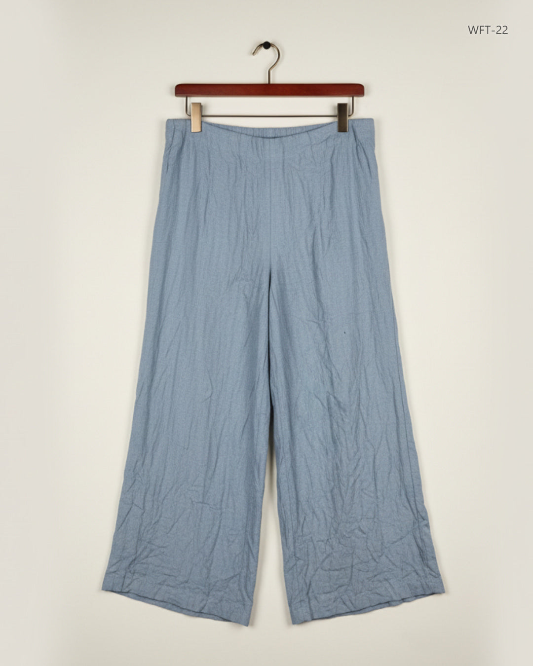 Preloved Premium Plus Women Flapper Trouser by IZABEL, SkyBlue Viscose for Womens - OTS Thrift Shop Peshawar Pakistan