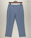 Women Flapper Trouser | ET-VOUS | Preloved Branded | SkyBlue Cotton | Premium | OTS Thrift Store Karachi Pakistan
