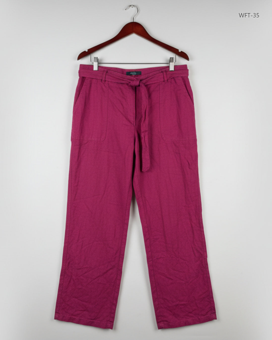 Premium Condition Women Flapper Trouser | Preloved Marks & Spencer | Shocking Pink Cotton | Thrift Shop for Womens Lahore Pakistan | OTS