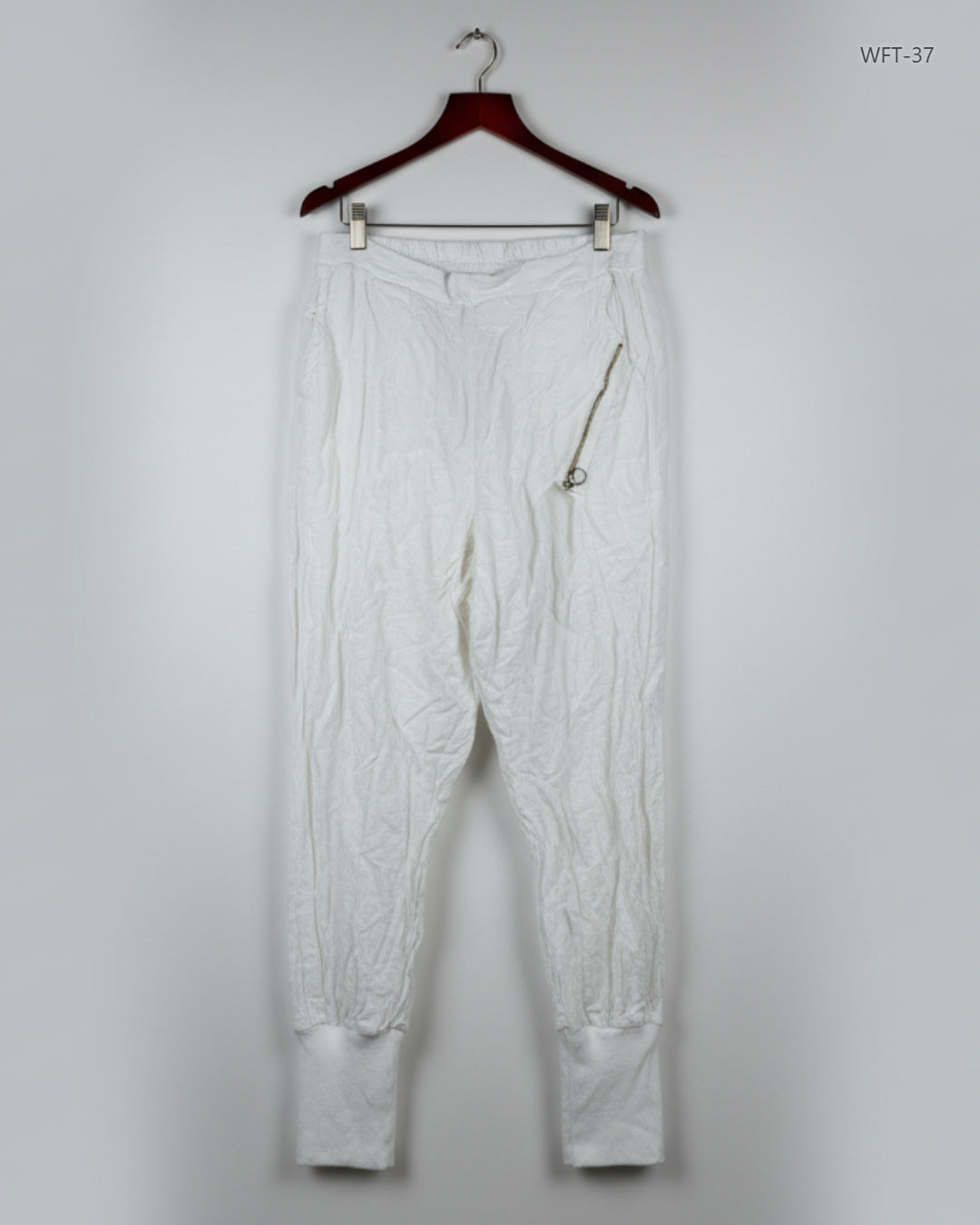 Secondhand Branded Women Flapper Trouser by ID, White Cotton fabric, Premium condition, for Womens - Online Thrift Shop Islamabad Pakistan