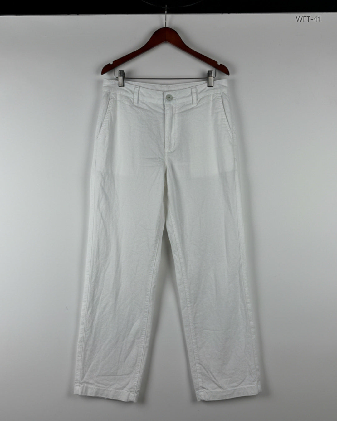 Premium Condition Women Flapper Trouser | Preloved Joannahope | White Cotton | Thrift Shop for Womens Karachi Pakistan | OTS