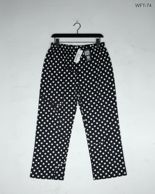 UK Imported secondhand Women Flapper Trouser - Rana brand, Black & White Polyester, Premium Plus condition, for Womens - Online Thrift Store Karachi Pakistan
