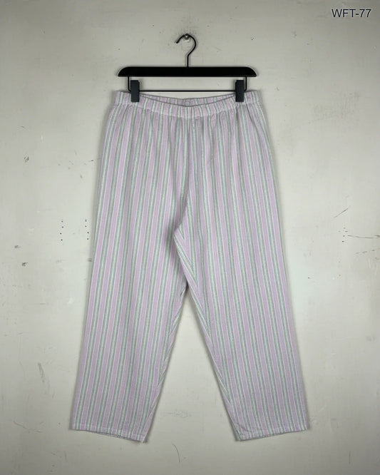 Women Flapper Trouser | Cut Label | Preloved Branded | Pink Cotton | Premium | OTS Thrift Store Karachi Pakistan