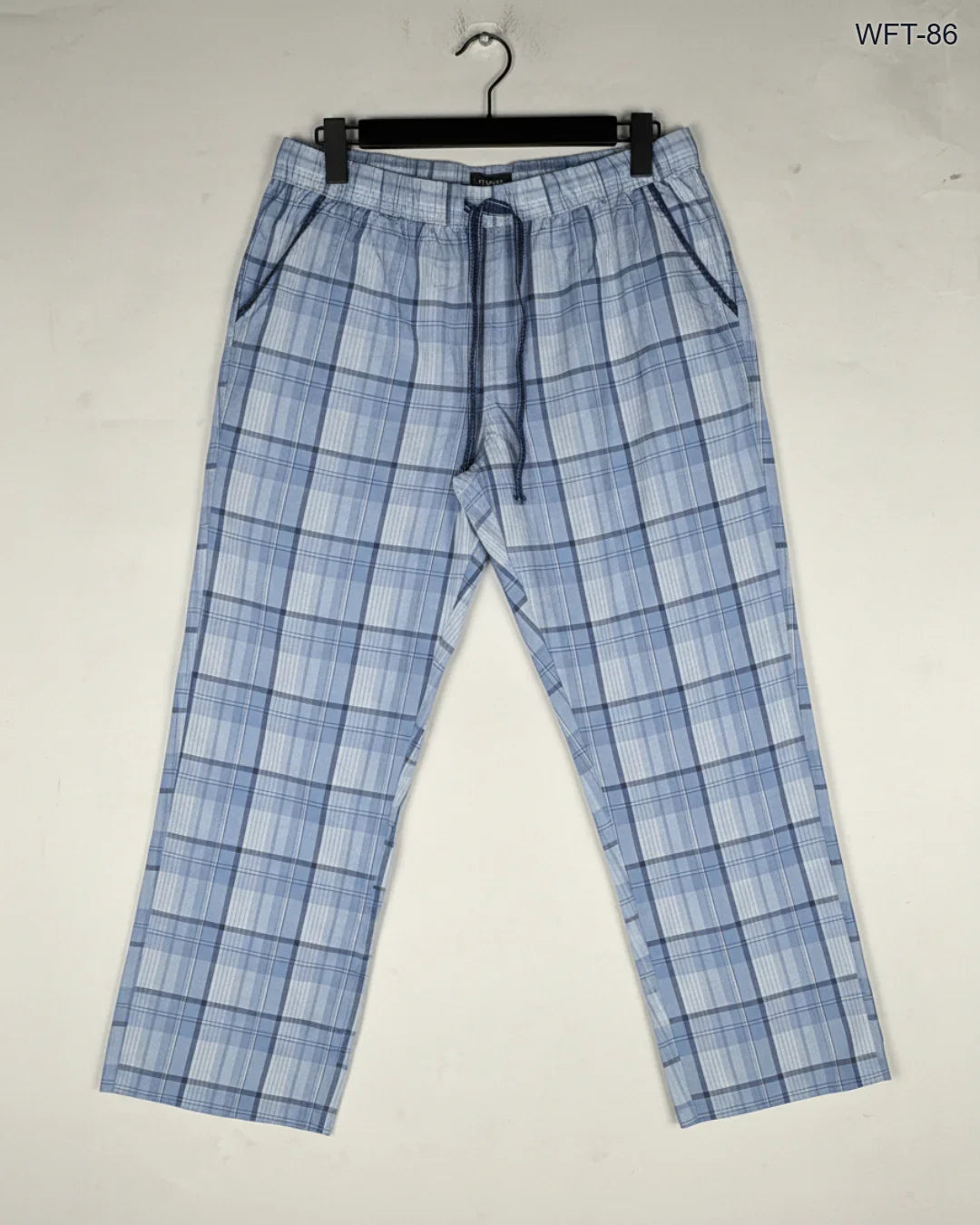 Women Flapper Trouser | LOVE TO LOUNGE | Preloved Branded | SkyBlue Cotton | Premium | OTS Thrift Store Karachi Pakistan