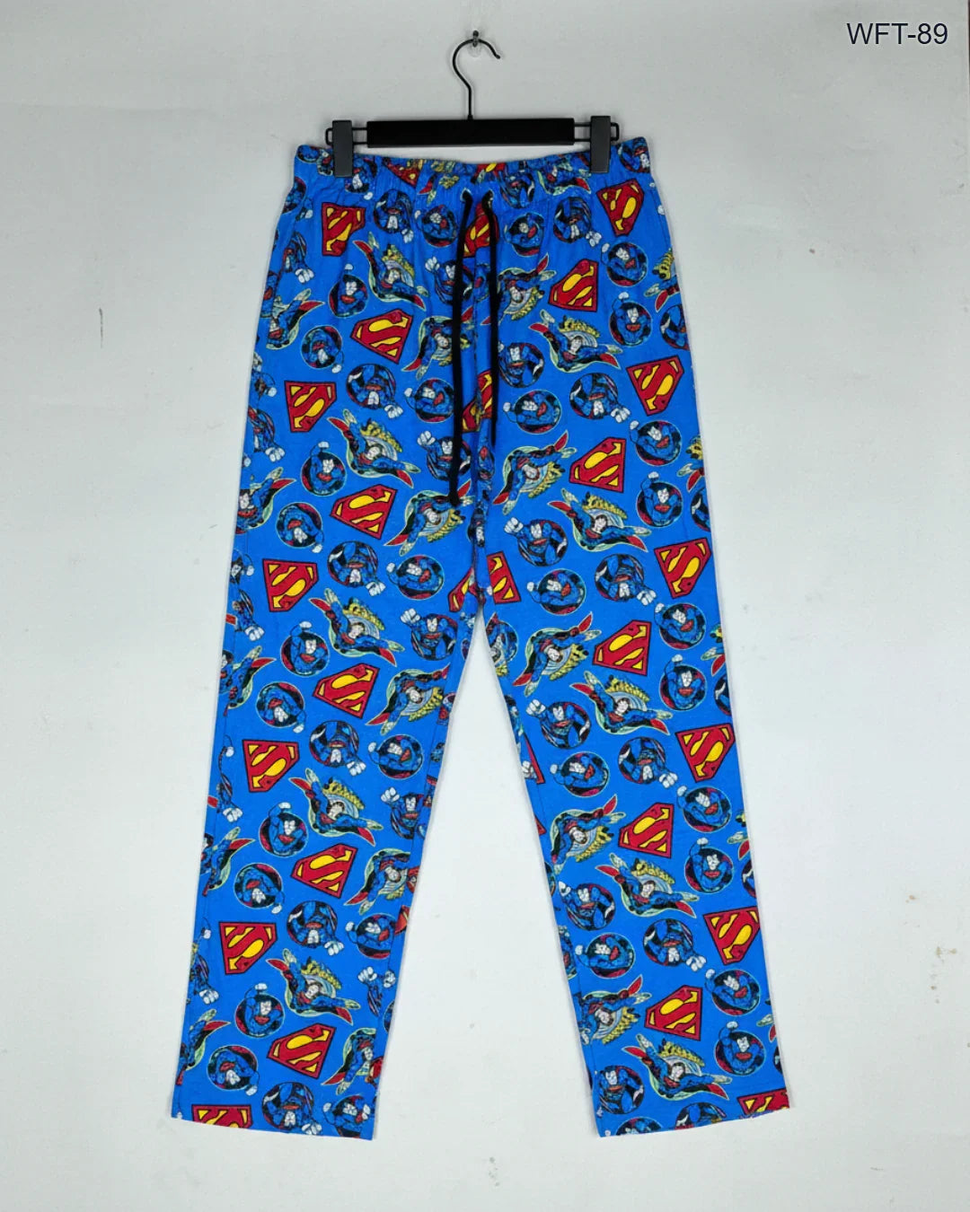 Secondhand Branded Women Flapper Trouser by SUPER MAN, BLUE Cotton fabric, Premium condition, for Womens - Online Thrift Shop Karachi Pakistan