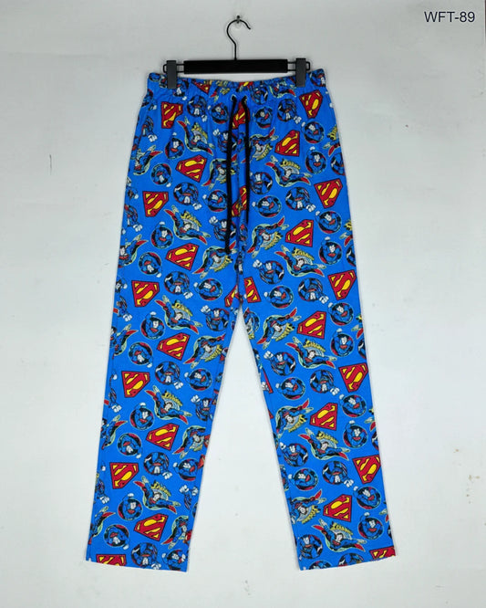 Secondhand Branded Women Flapper Trouser by SUPER MAN, BLUE Cotton fabric, Premium condition, for Womens - Online Thrift Shop Karachi Pakistan