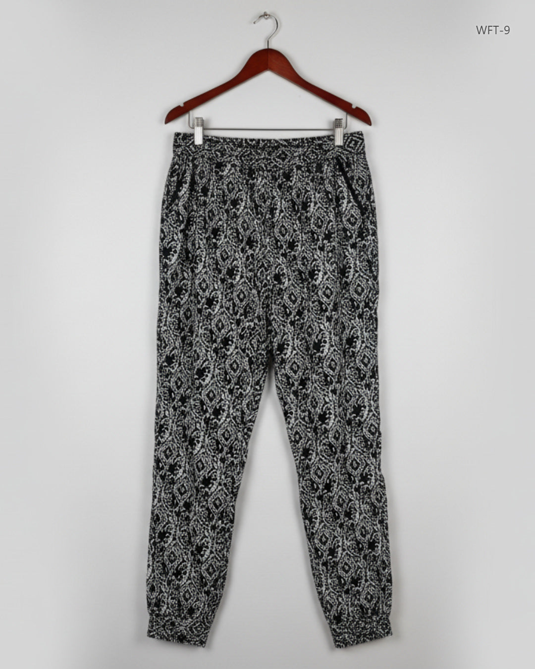 Secondhand Branded Women Flapper Trouser by Marks & Spencer, Black & White Cotton fabric, Premium condition, for Womens - Online Thrift Shop Karachi Pakistan
