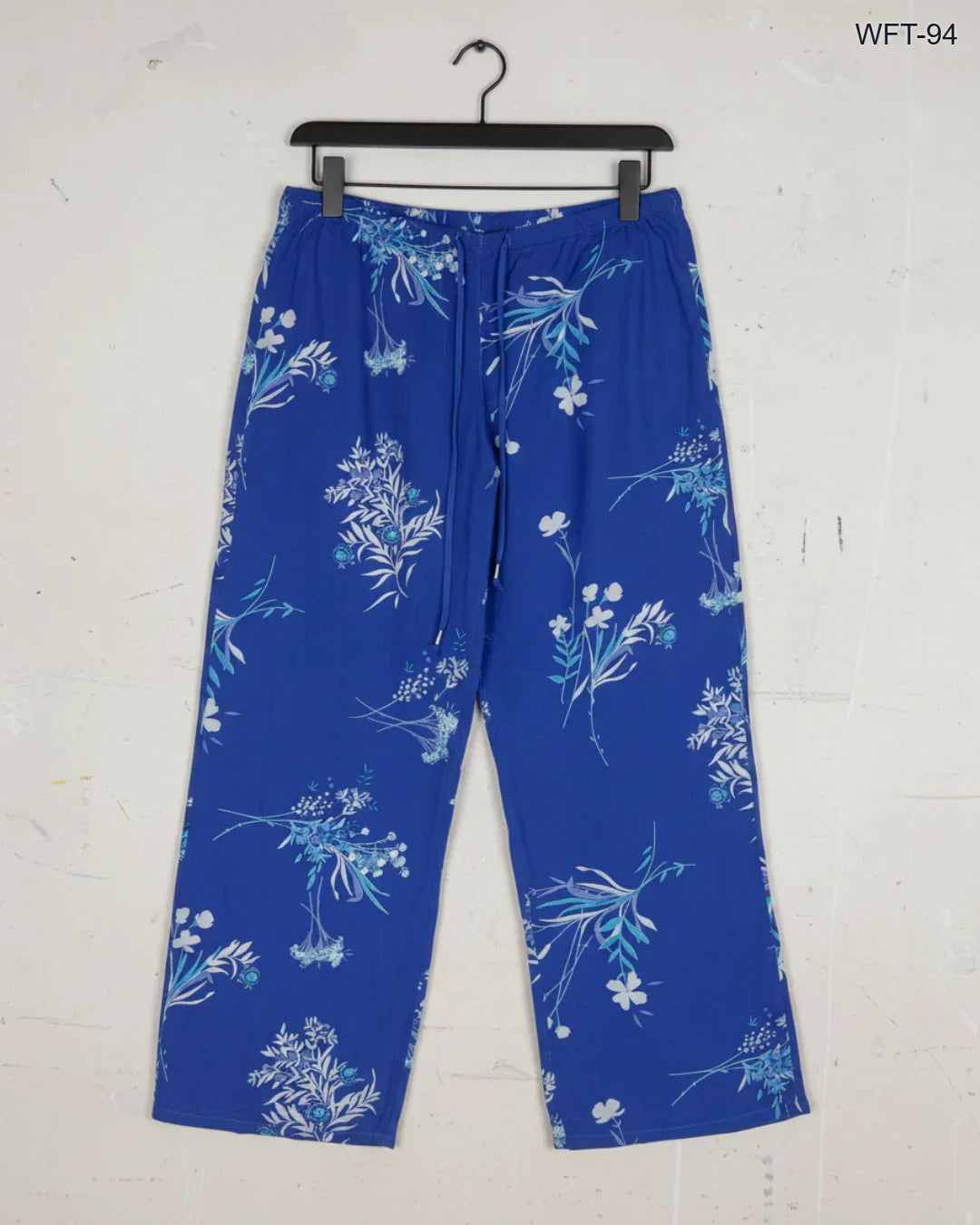 Women Flapper Trouser | DUNNES STORES | Preloved Branded | Blue Cotton | Premium | OTS Thrift Store Karachi Pakistan