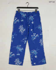 Women Flapper Trouser | DUNNES STORES | Preloved Branded | Blue Cotton | Premium | OTS Thrift Store Karachi Pakistan