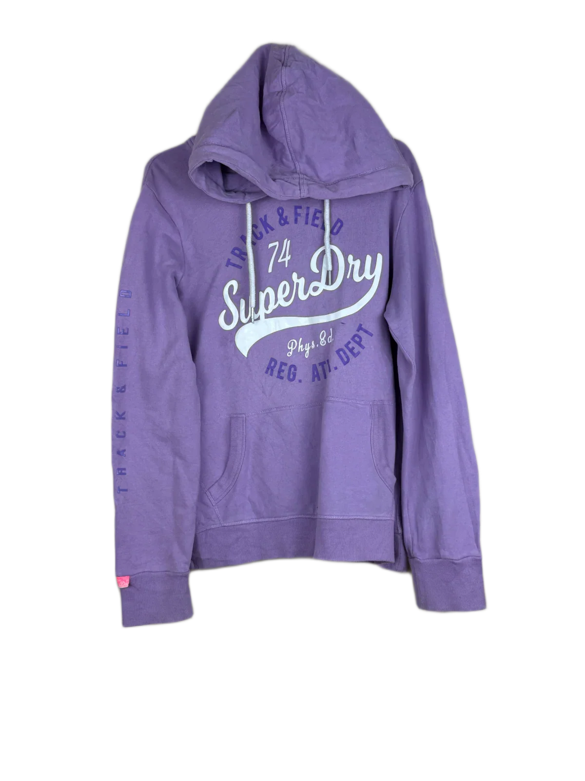 Shop Premium Plus Winter Hoodies & Sweatshirtss by Superdry | Preloved Branded Clothes | Purple Cotton | Women | OTS Thrift Store Islamabad Pakistan