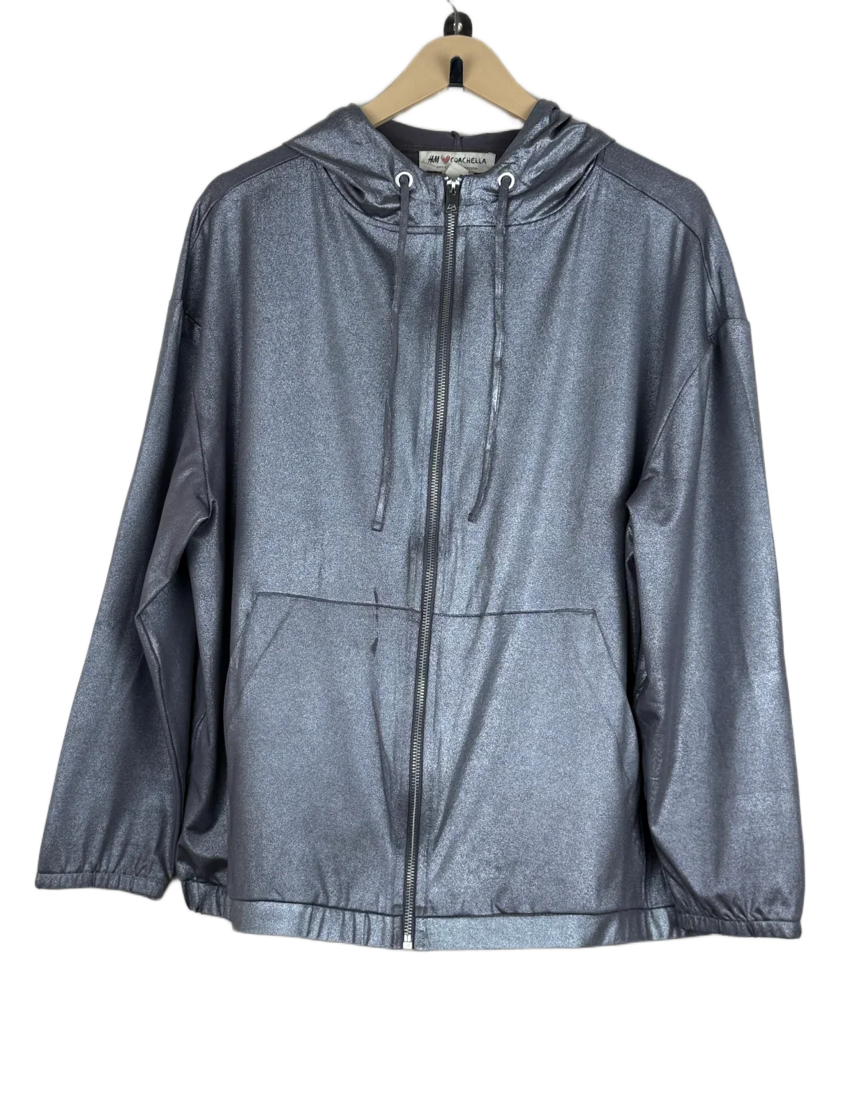 UK Imported secondhand Winter Hoodies & Sweatshirtss - H&M brand, Silver Polyester, Premium condition, for Women - Online Thrift Store Islamabad Pakistan