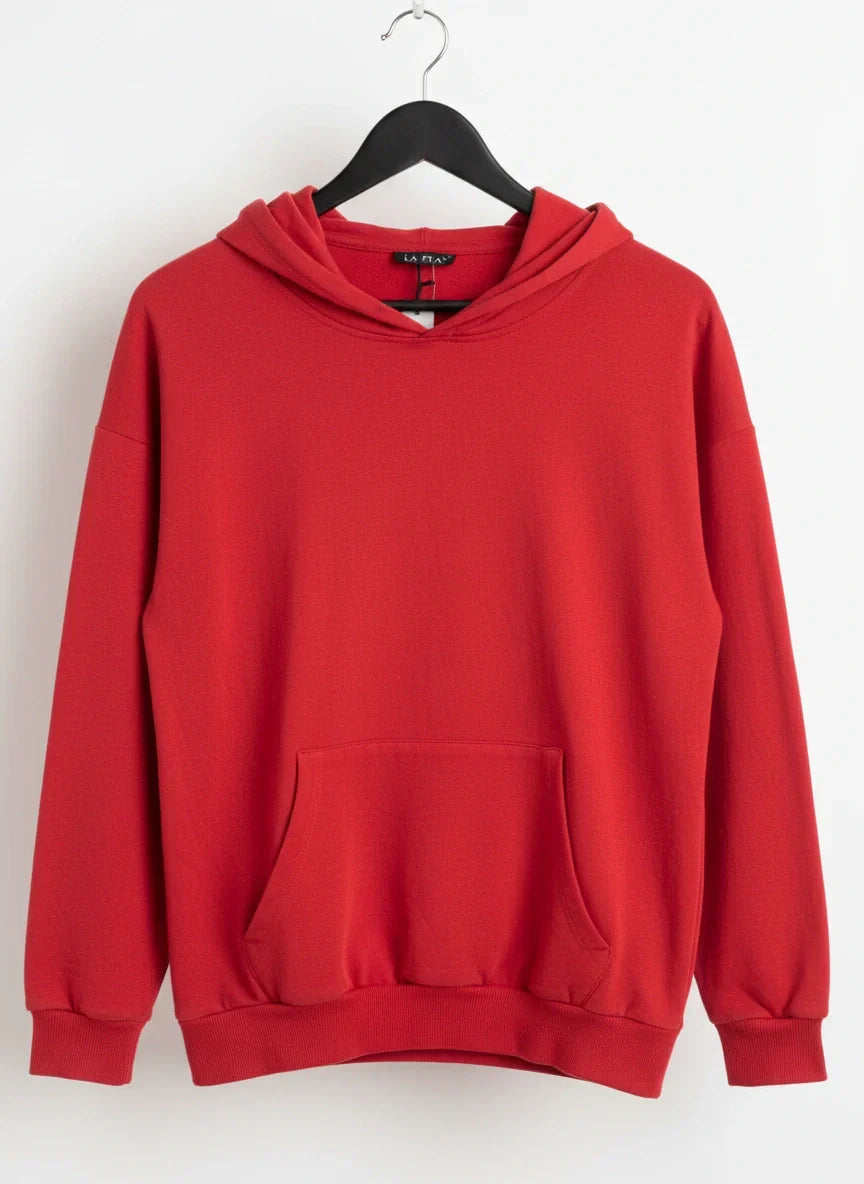 Premium Plus Condition Winter Hoodies & Sweatshirts | Preloved LA pia | Red Polyester | Thrift Shop for Womens Hoodies Islamabad Pakistan | OTS