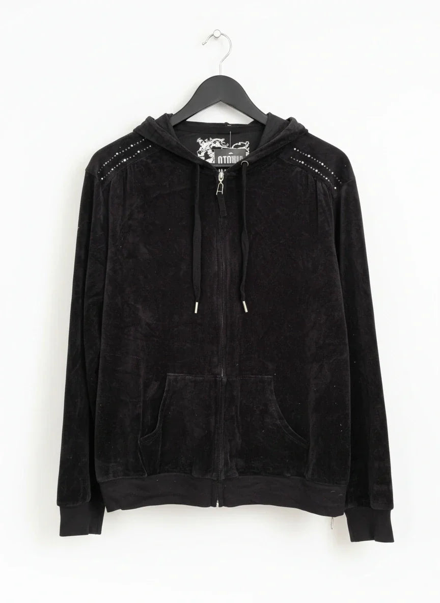 Preloved Premium Winter Hoodies & Sweatshirts by Marks & Spencer, Black Cotton for Womens Hoodies - OTS Thrift Shop Karachi Pakistan